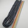 Vintage Afircan Style MultiColor Stripe Blue 7mm-8mm Glass beads Necklace Strand Image 3