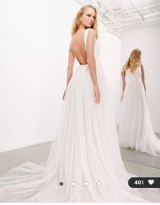 Brand New Backless Wedding Dress UK 4 Fits 6-8 Whimsical Boho
