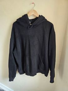 H&M Black Hoodie Mens XL Oversized Pullover