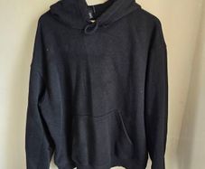 H&M Black Hoodie Mens XL Oversized Pullover