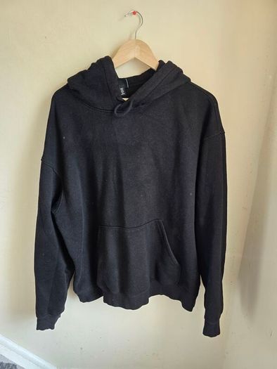 H&M Black Hoodie Mens XL Oversized Pullover