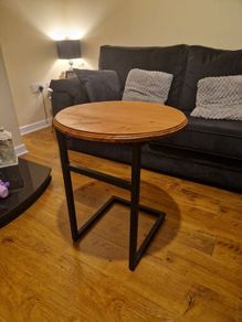 Handmade C-frame Sofa Table
