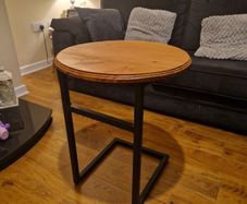 Handmade C-frame Sofa Table