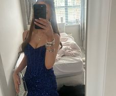 sparkly royal blue debs or ty ball dress