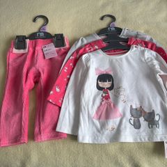 Mothercare baby cotton tops & leggins age 6-9monthe