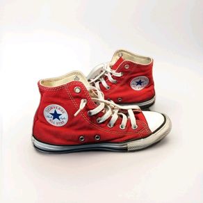 Converse Chuck Taylor All Star - Red / White - High Top - Uk 2 - Eur 34 - Us 2.5