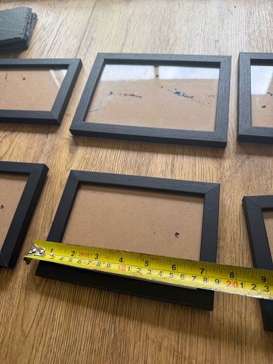 Selection of black photo frames