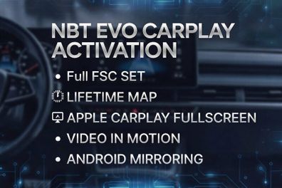 NBT EVO CarPlay Activation - Full FSC Set,Lifetime