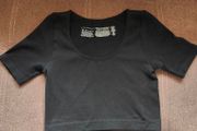 Black cropped top, size S