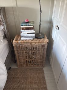 Cobblers wharf basket and old reading lamp