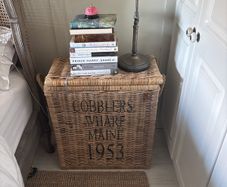 Cobblers wharf basket and old reading lamp