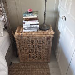 Cobblers wharf basket and old reading lamp