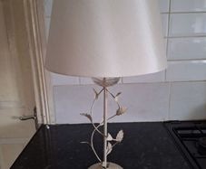 Lovely cream metal table lamp