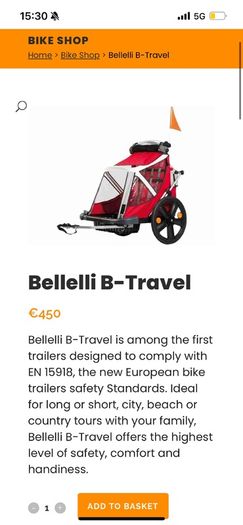 bellelli b taxi child bike trailer