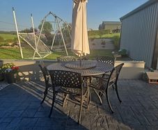 Garden Table 5 chairs and umbrella