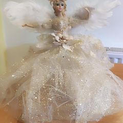 Angel Christmas Tree Topper, Tree Topper Angel Figurine Ornament, Christmas Tree