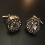 Silver/Diamonique Cufflinks Image 3