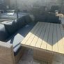 10 seater rattan garden set with dark navy cushions Image 5