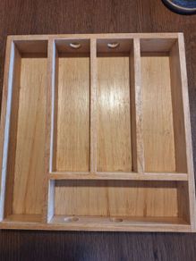 wooden cutlery organiser