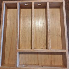 wooden cutlery organiser