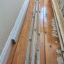 Three white plastic curtain rails Image 2
