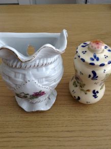 Two miniature vases/ ornaments