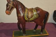 Vintage Hand Carved and Painted Folk Art Horse Statue