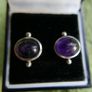 Vintage Sterling Silver 925 Amethyst Earrings Image 7