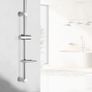 Ibergrif M20802-1 Shower Riser Rail, 57cm Shower Rail, No Drilling Required, Shower Rail kit with Adjustable Shower Head Holder and Soap Dish, Shower Slider Rail for Bathroom, Chrome, Silver Image 3