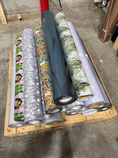 Rolls of Frosted and Patterned Window Films - over 1000 Meters