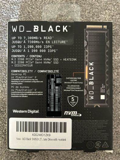 Wd Black Sn850x 2tb New