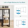 Computer Desk 100cm with 2-Tier Shelves Sturdy Home Office Desk with Large Storage Space Modern Gaming Desk Study Writing Laptop Table for Small Spaces, Oak Image 2