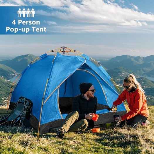 Hydraulic Dome Tent Canopy for Camping Automatic Waterproof Tents 3-4 Person Canopy Easy to Set up and package