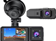main image for ad Triple Lens Dash Cam Front Rear and Inside Full HD 1080P for Cars with Infrared Night Vision