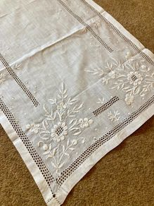 Vintage Belfast Linen Table Runner 1950s