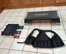 Weighted Vest, Reebok Step, Dumbbells + Case!