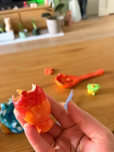 Clay Figures Mini whisk and milk container (Not for food only as decor)