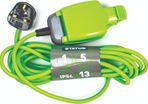 1 Socket Extension Lead, 5m Green Extension Cable, 13 amp Weatherproof Socket
