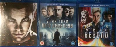 Star Trek Trilogy 2009-2016 (Chris Pine, Zoe Saldana, Simon Pegg, Zachary Quinto & Karl Urban) [3xBlu-ray Movies]