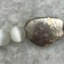Talbots Beaded Necklace Grey White Silver Tone Adjustable Image 5
