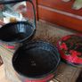 Vintage hand made, hand painted Japanese lunch pail, D18 Image 2