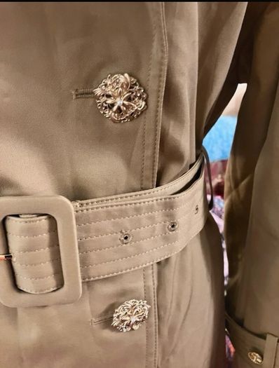 BAPY By A Bathing Ape Beige Trench Coat - Gold Star Buttons - Size S (14) see fit note