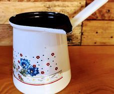 vintage enamel cezve