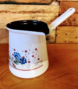 vintage enamel cezve