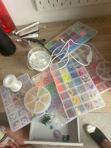 Electric bead spinner, beads, string and other