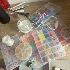 Electric bead spinner, beads, string and other