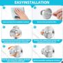 2 pcs Suction Cup Hooks for Shower, Bathroom Hanging Towels Robe Loofah Hook, Mounting On Glass Shower Doors Mirrors Image 5