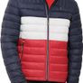 Tommy Hilfiger Men's Waterproof Ultra Loft Down Alternative Puffer Jacket, Midnight/Ice/Red Colorblock, XXL Image 4