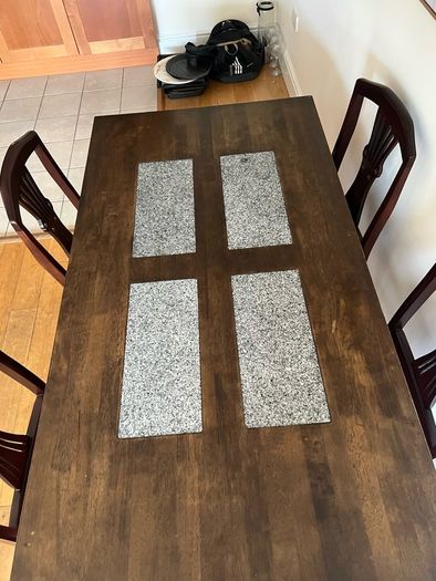 Dining Table With Chairs (solid wood)