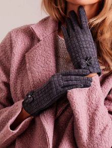 Stylish Grey Gloves - new/with tags